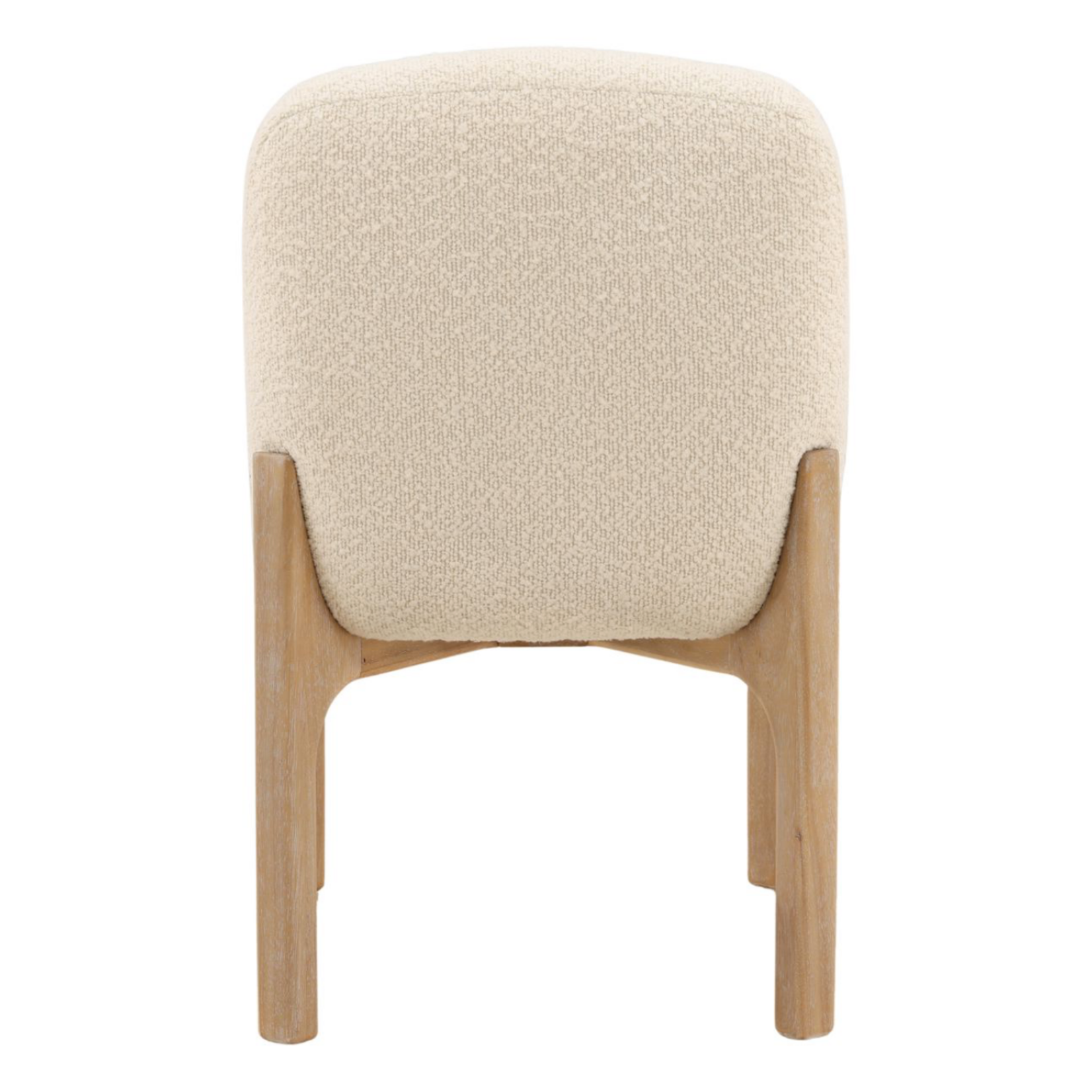 Outside The Box Ember Chunky Boucle 100% Poly Performance & Rubber Wood Dining Chair