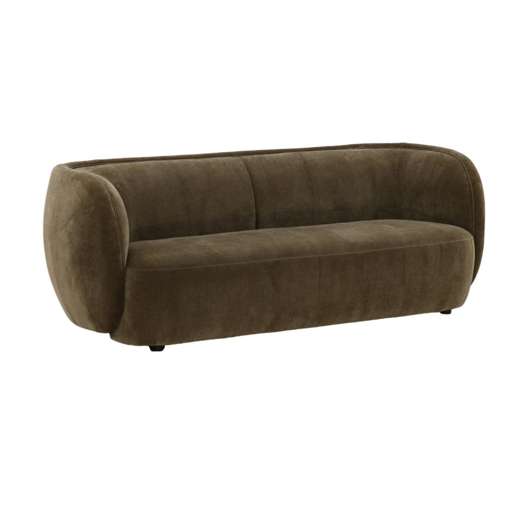 Outside The Box 86" Glenhaven Moss Olive 100%  Poly Performance Velvet Sofa