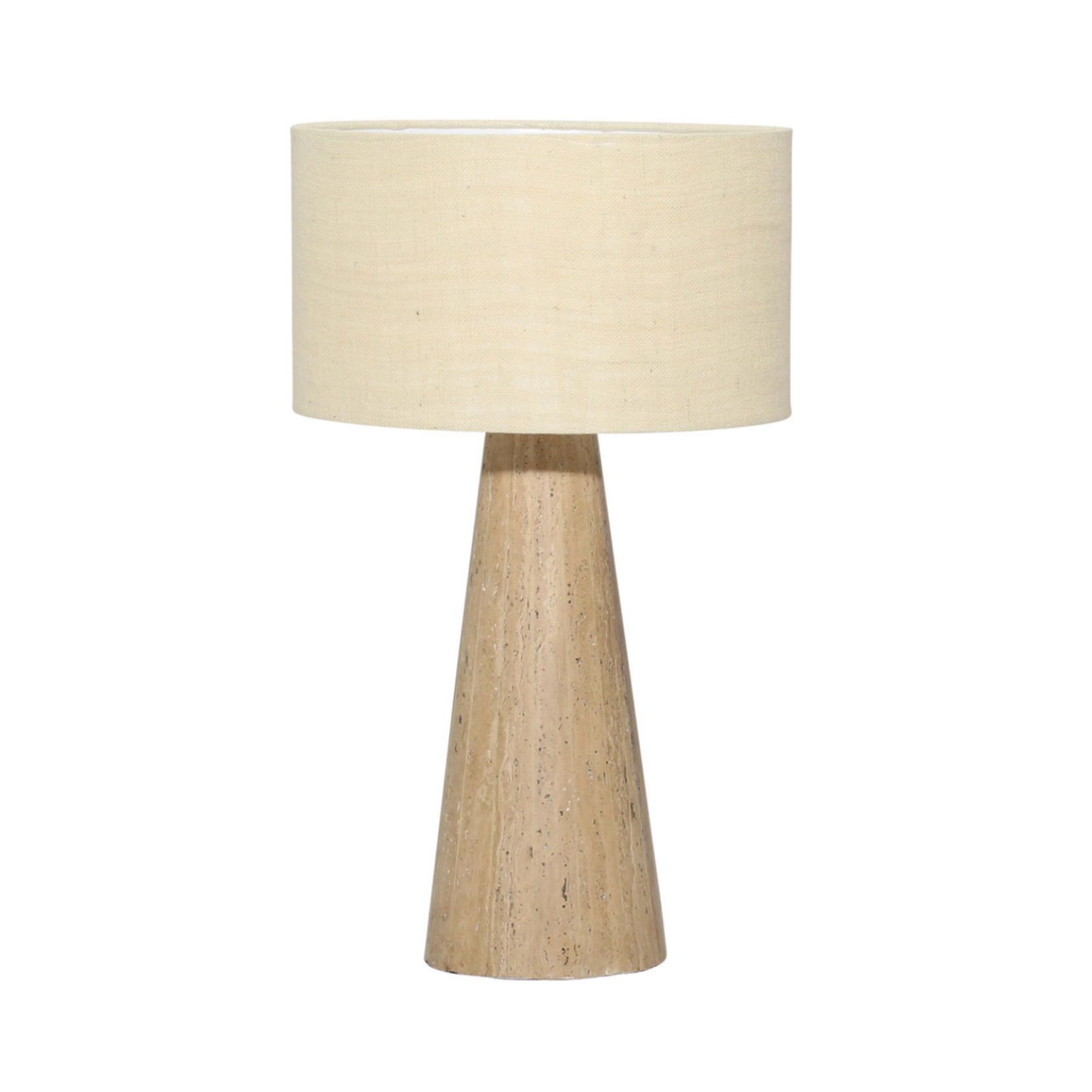 Outside The Box 30" Jenna Natural Travertine & Jute Shade Table Lamp