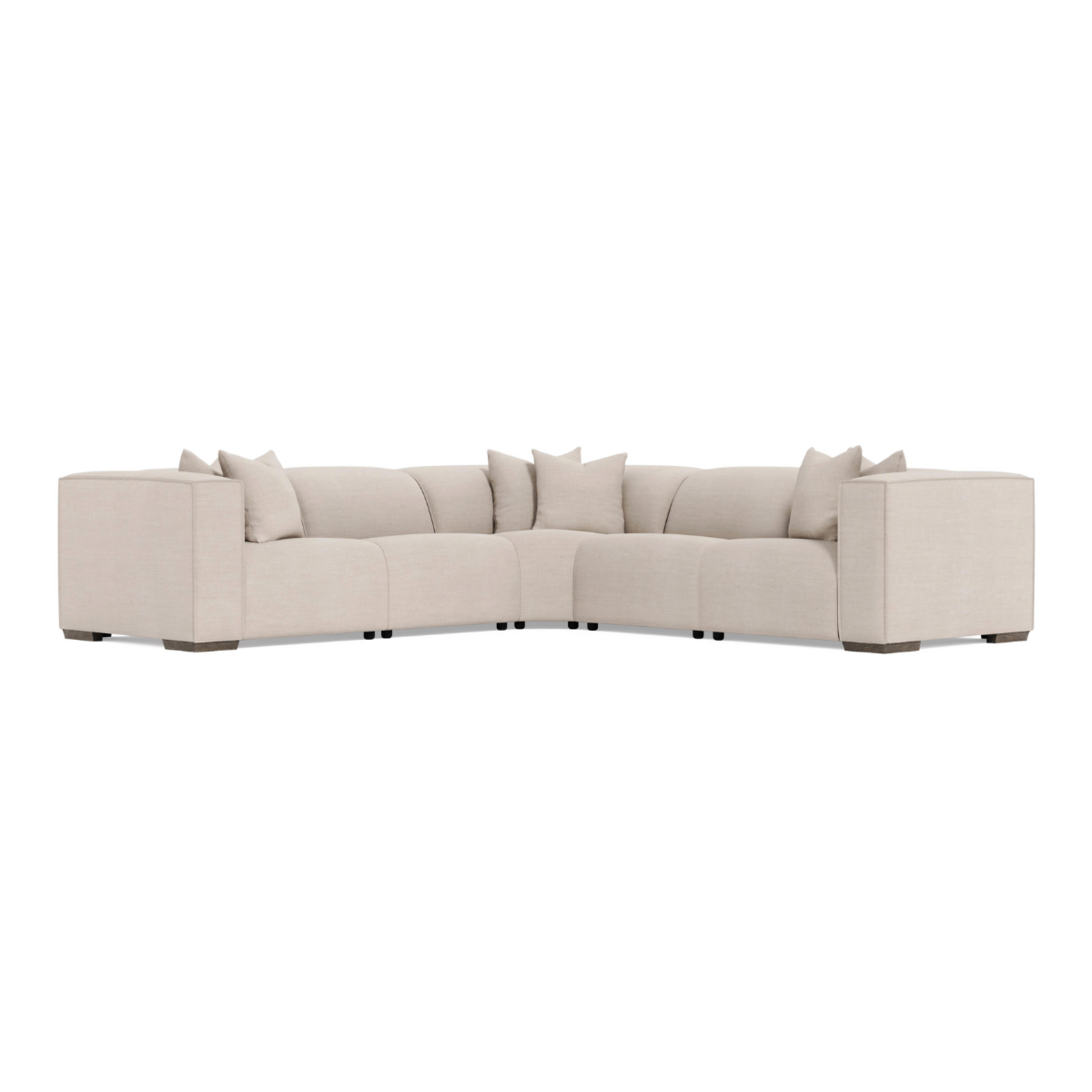 Outside The Box 127x127 Bliss Natural Beige Power Motion L-Shape Sectional B131-002 (J)