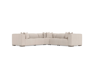 127x127 Bliss Natural Beige Power Motion L-Shape Sectional B131