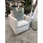 Outside The Box Alba Natural W / Stripe Kid Proof Performance Fabric Upholstered Cloud Swivel Chair Washed Oak Base RA251-19 (AA)