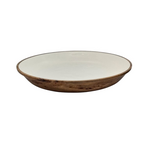 Outside The Box 18" White Enamel Mango Wood Round Bowl
