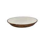 Outside The Box 15' White Enamel Mango Wood Round Bowl