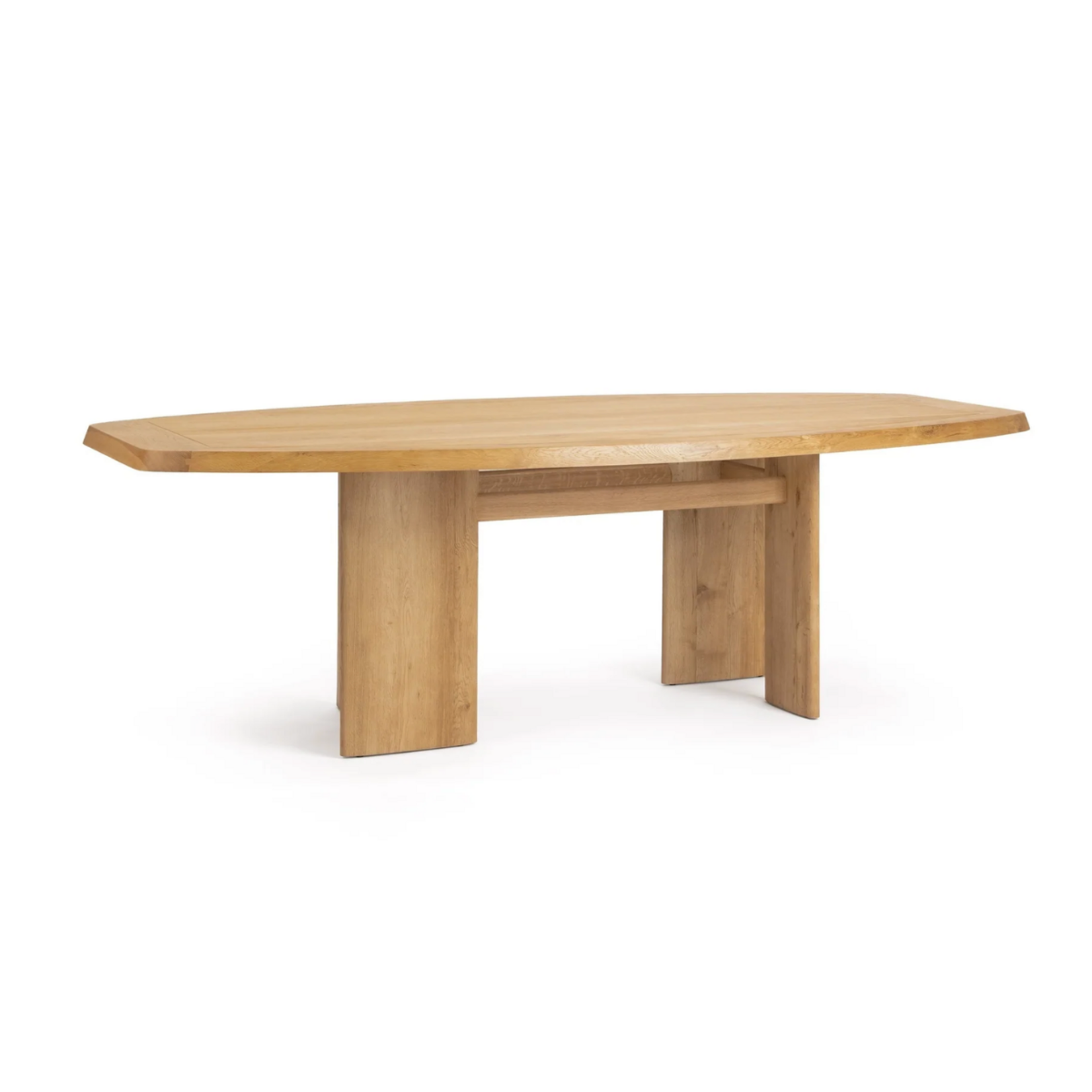 Outside The Box 95x47 Sorento Oak Wood Rectangular Dining Table In Saltair Natural