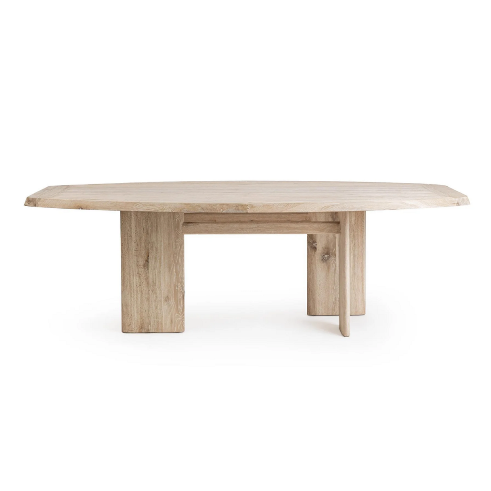 Outside The Box 95x47 Sorento Oak Wood Rectangular Dining Table In Soft Ash