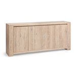 Outside The Box 78x18x36 Bristol Reclaimed Oak 4 Door Sideboard In White Washed