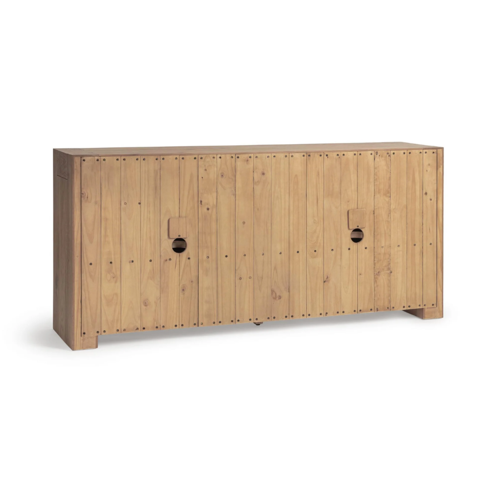 Outside The Box 78x18x36 Bristol Reclaimed Oak 4 Door Sideboard In Coastal Haven
