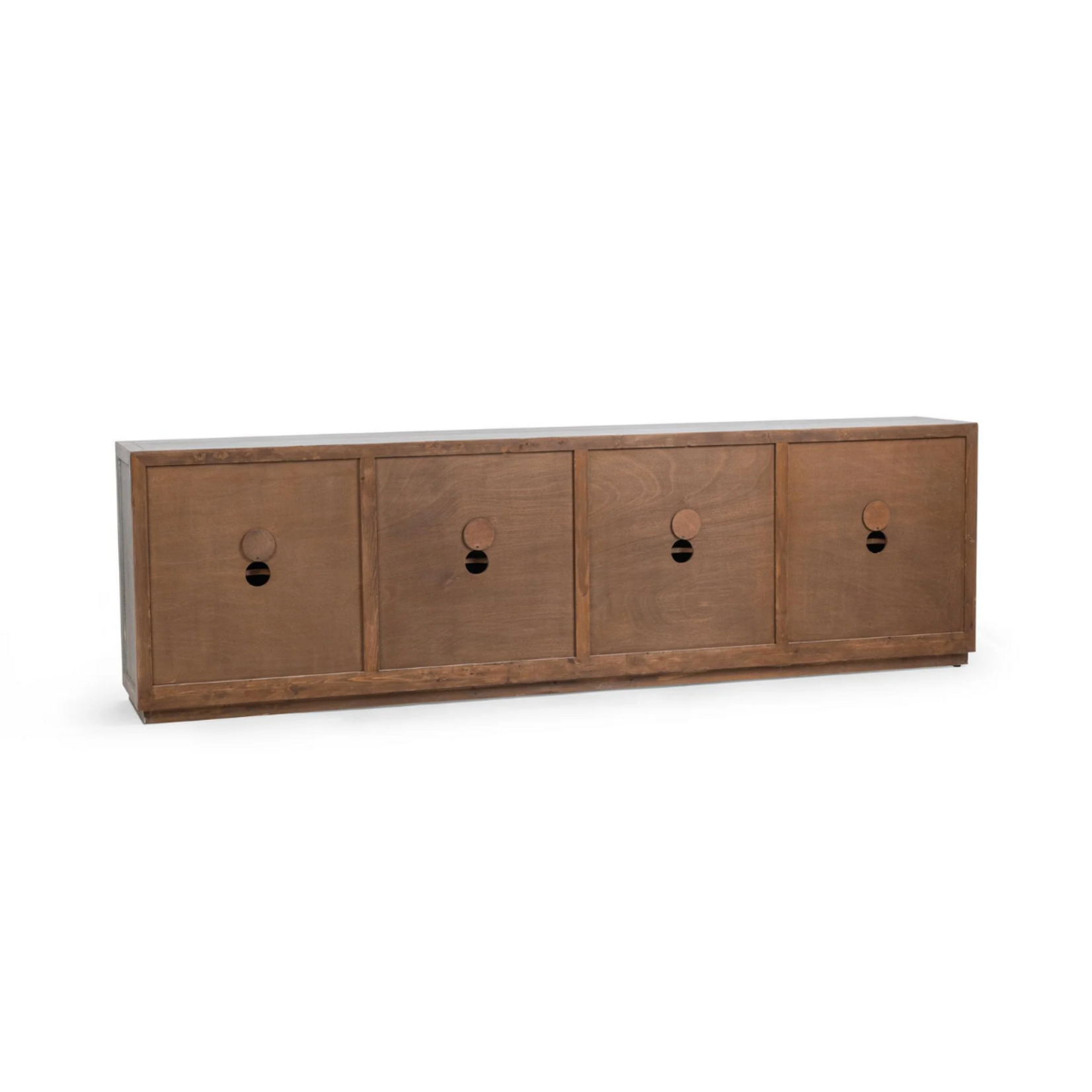 Outside The Box 122x19x36 Malibu Reclaimed Pine Wood 8 Door Sideboard In Blue Washed