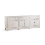 Outside The Box 104x18x38 Winford Reclaimed Pine 3 Drawer 6 Door Sideboard In Coastal Cream