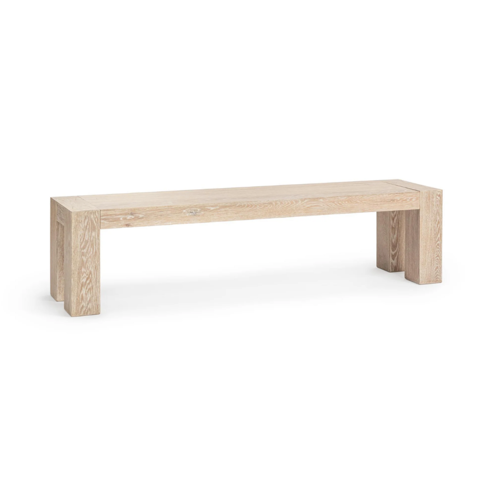 Outside The Box 71x17x18 Bristol Reclaimed Oak Bench In White Wash