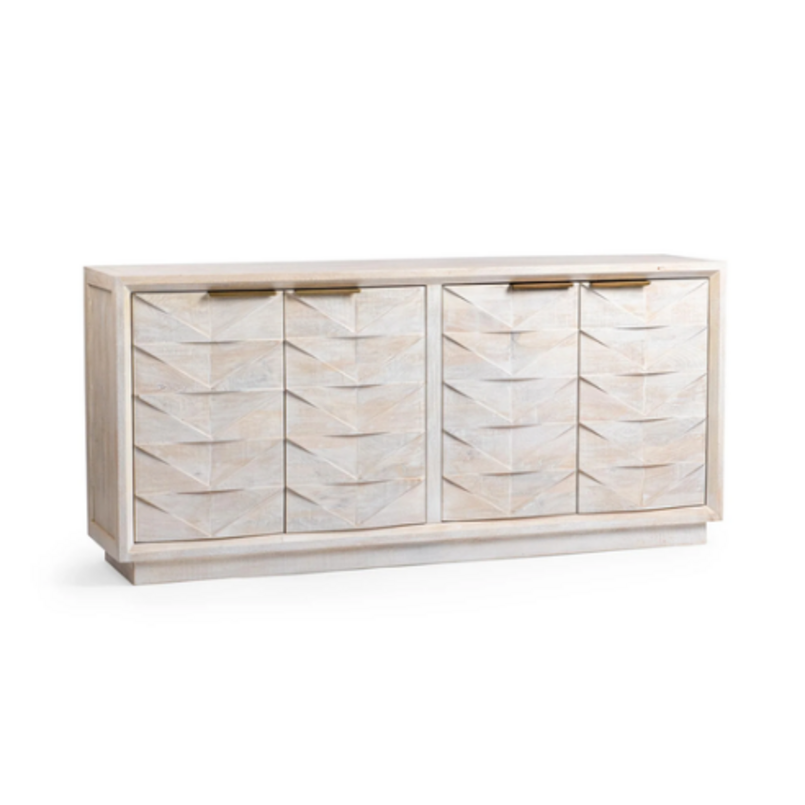 Outside The Box 78x18x36 Marvin Mango Wood 4 Door Buffet Cabinet