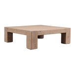 Outside The Box 55x55x17 Ravello Weathered Gray Solid Aged Wood Hand Crafted Square Coffee Table