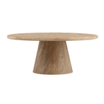 Outside The Box 72" Marci Solid Natural Acacia Wood Round Dining Table