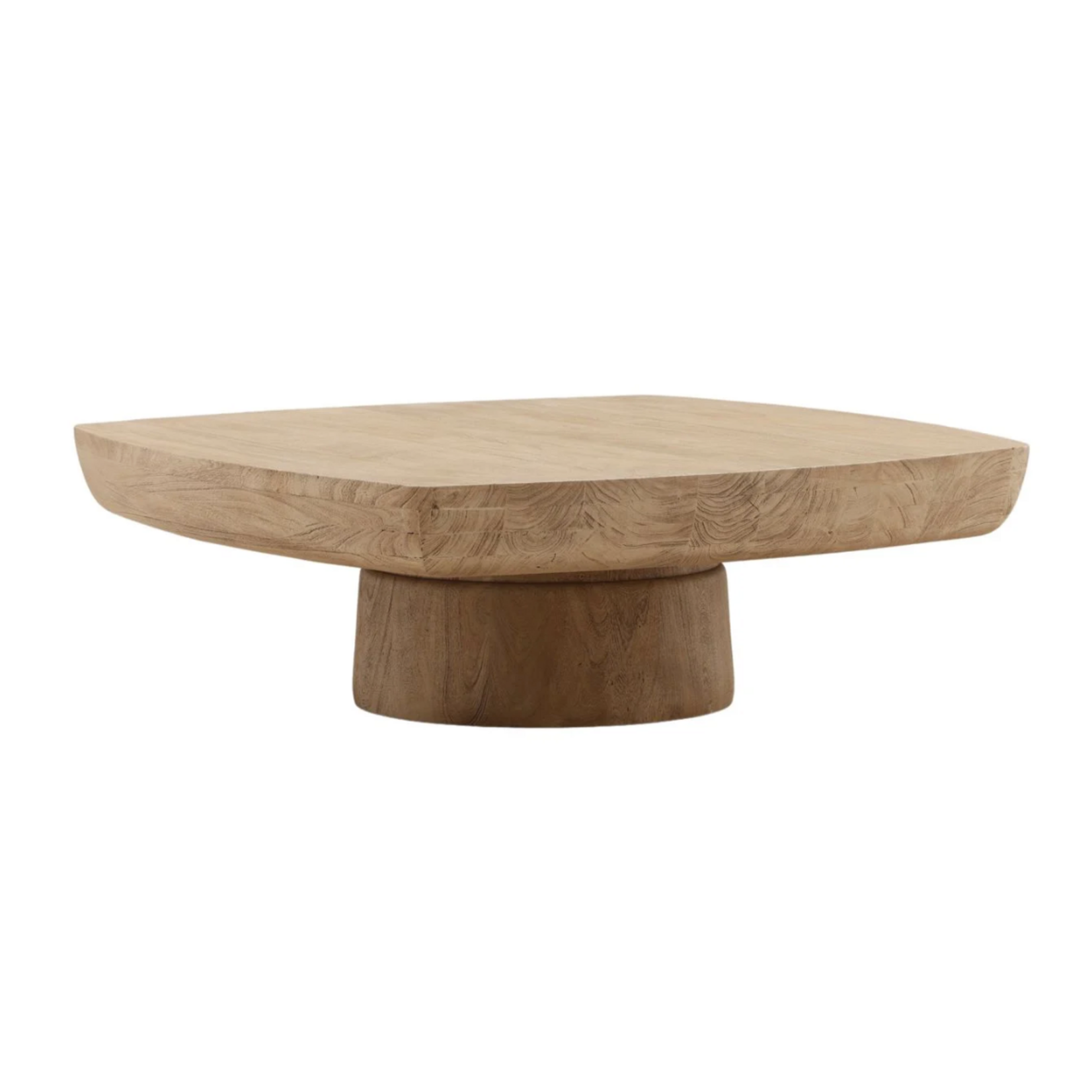 Outside The Box 48x48x16 Darin Weathered Natural Acacia Wood Square Coffee Table
