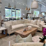 Outside The Box 122L x 94R - Boden Nomad Snow Crypton Performance Upholstered Cloud Cushion L-Shape Sectional 102CR-19 (AA)
