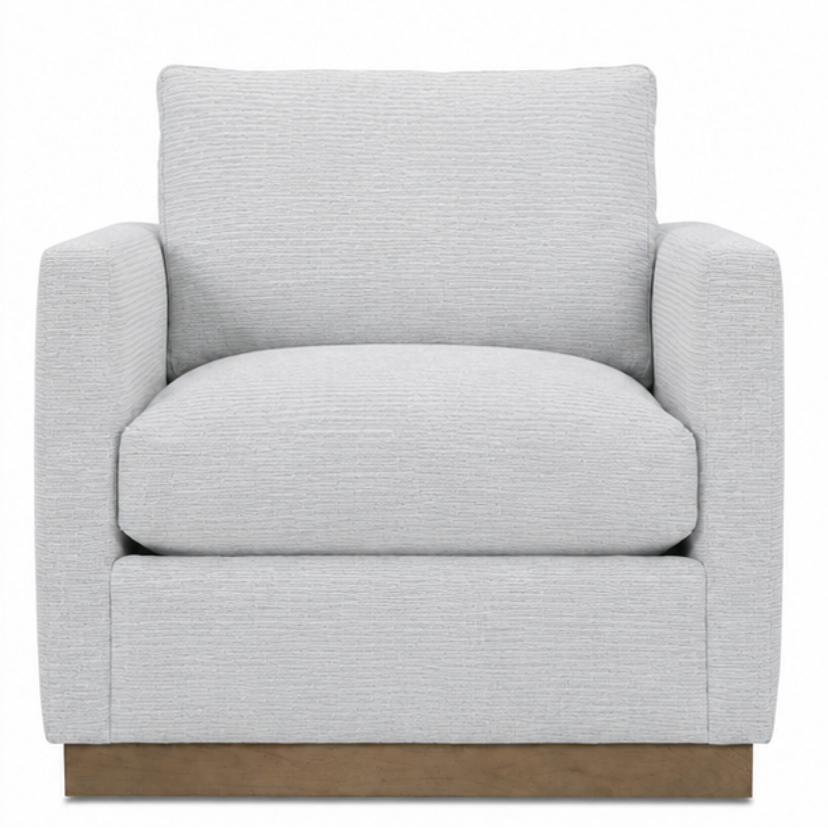 Outside The Box Allie Federal Blue Kid Proof Performance Fabric Upholstered Cloud Swivel Chair Washed Oak Base  BR106-52 (HH)