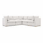 Outside The Box 108x108 Zander Nomad Snow Kid Proof Crypton Performance 38" Deep Upholstered Cloud Modular L-Shape Sofa 102CR-19 (AA)