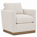 Outside The Box Isley Bone White Kid Proof Performance Upholstered Cloud Swivel Chair BU104-43 (AA)
