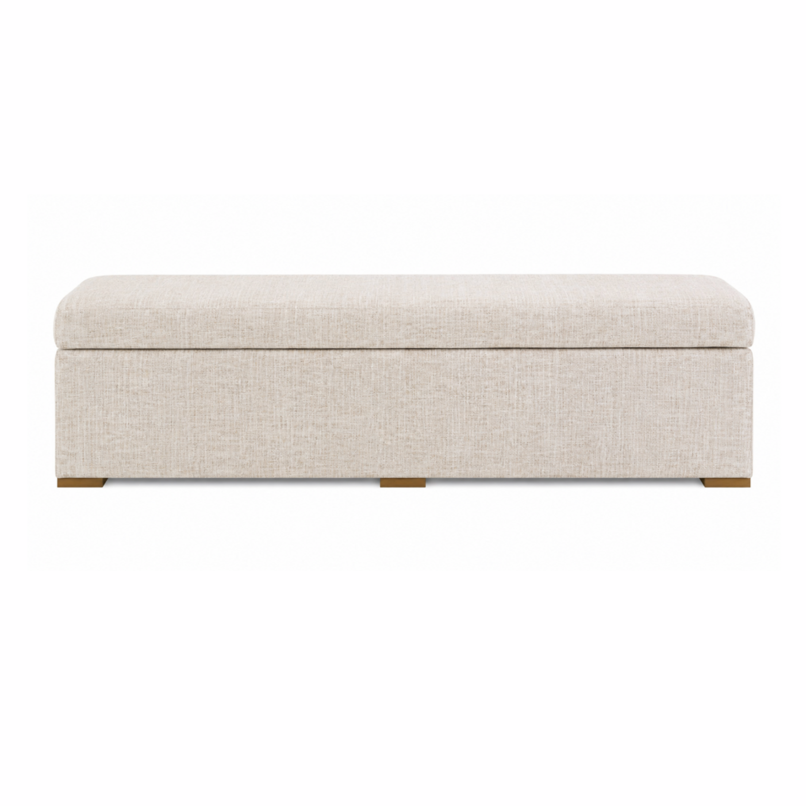 Outside The Box 62x20x18 Remy Federal Blue Poly Performance Rectangular Storage Caster Ottoman 12198-52 (W)