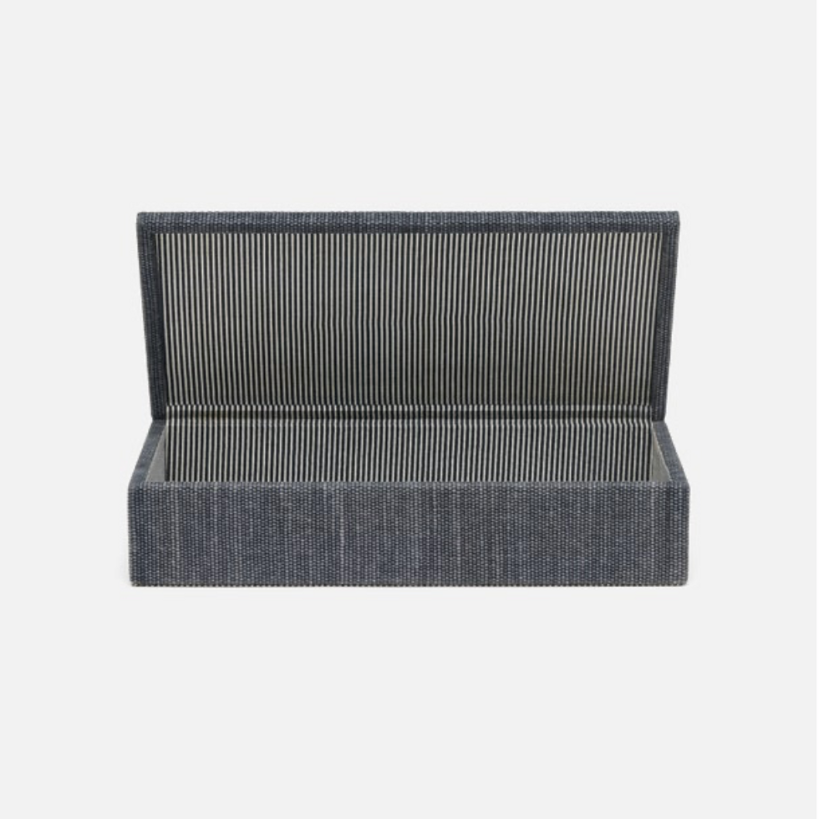 Outside The Box 15x9x4 Blarney Cotton Jute Decorative Box In Slate Blue