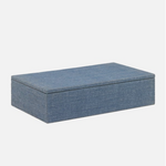 Outside The Box 15x9x4 Blarney Cotton Jute Decorative Box In Light Blue