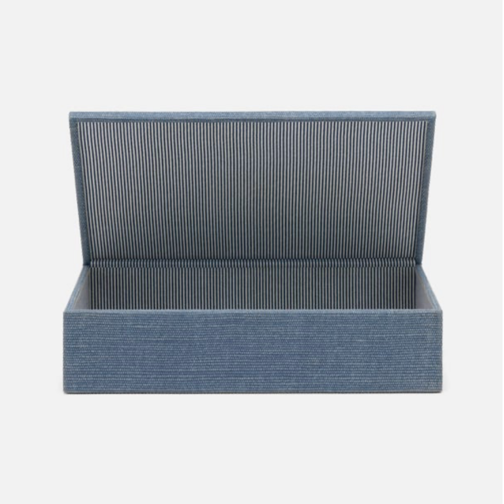 Outside The Box 15x9x4 Blarney Cotton Jute Decorative Box In Light Blue