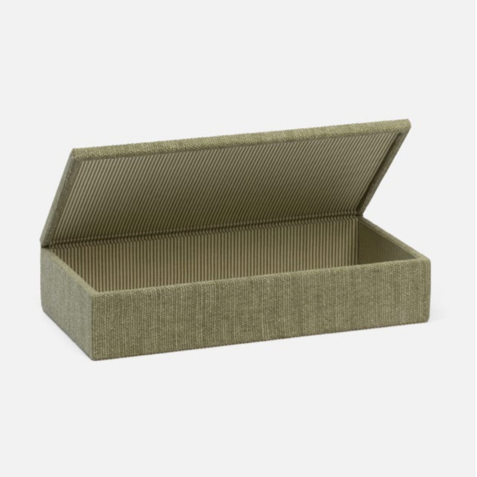 Outside The Box 13x6x3 Blarney Cotton Jute Decorative Box In Light Green