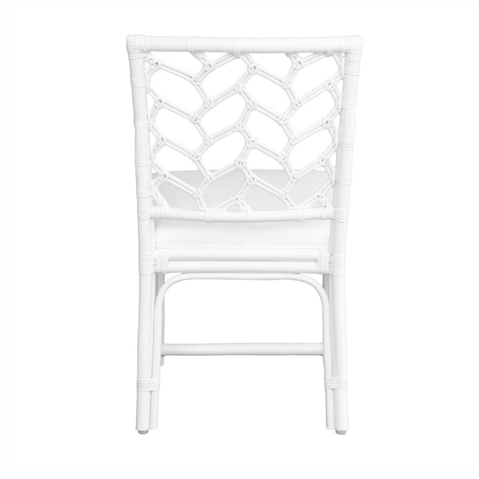 Outside The Box Arbor Rattan Leaf Sculptured Dining Chair In Off-White