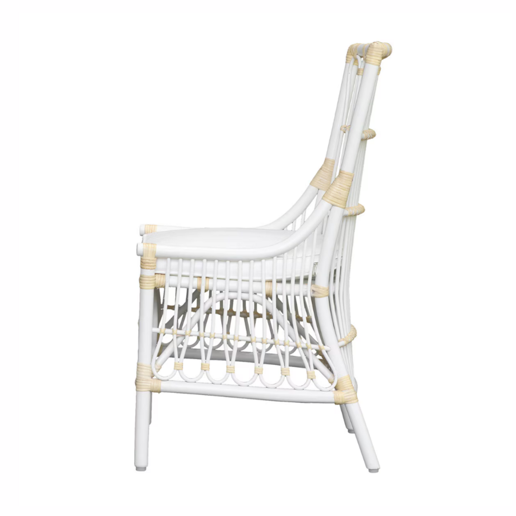 Outside The Box La Salle Rattan & Cane  Dining Chair In Off White