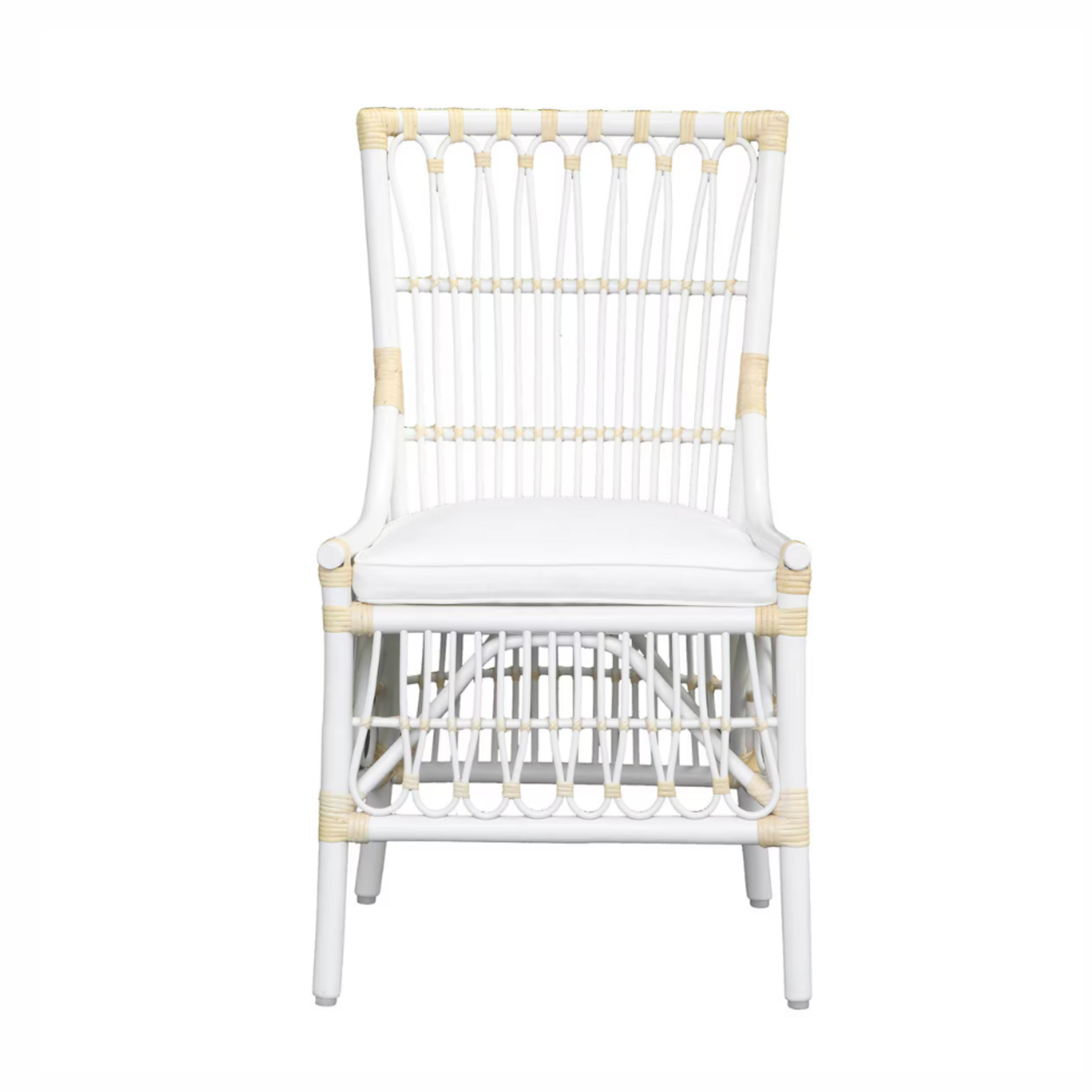 Outside The Box La Salle Rattan & Cane  Dining Chair In Off White