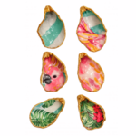 Outside The Box Barger Custom Coastal Decoupage Oyster Shell Dish - Assorted Design
