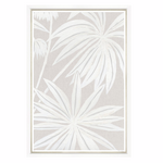 Outside The Box 50x35 Trowbridge Impasto Palms #1 White Frame With Linen Slip Art