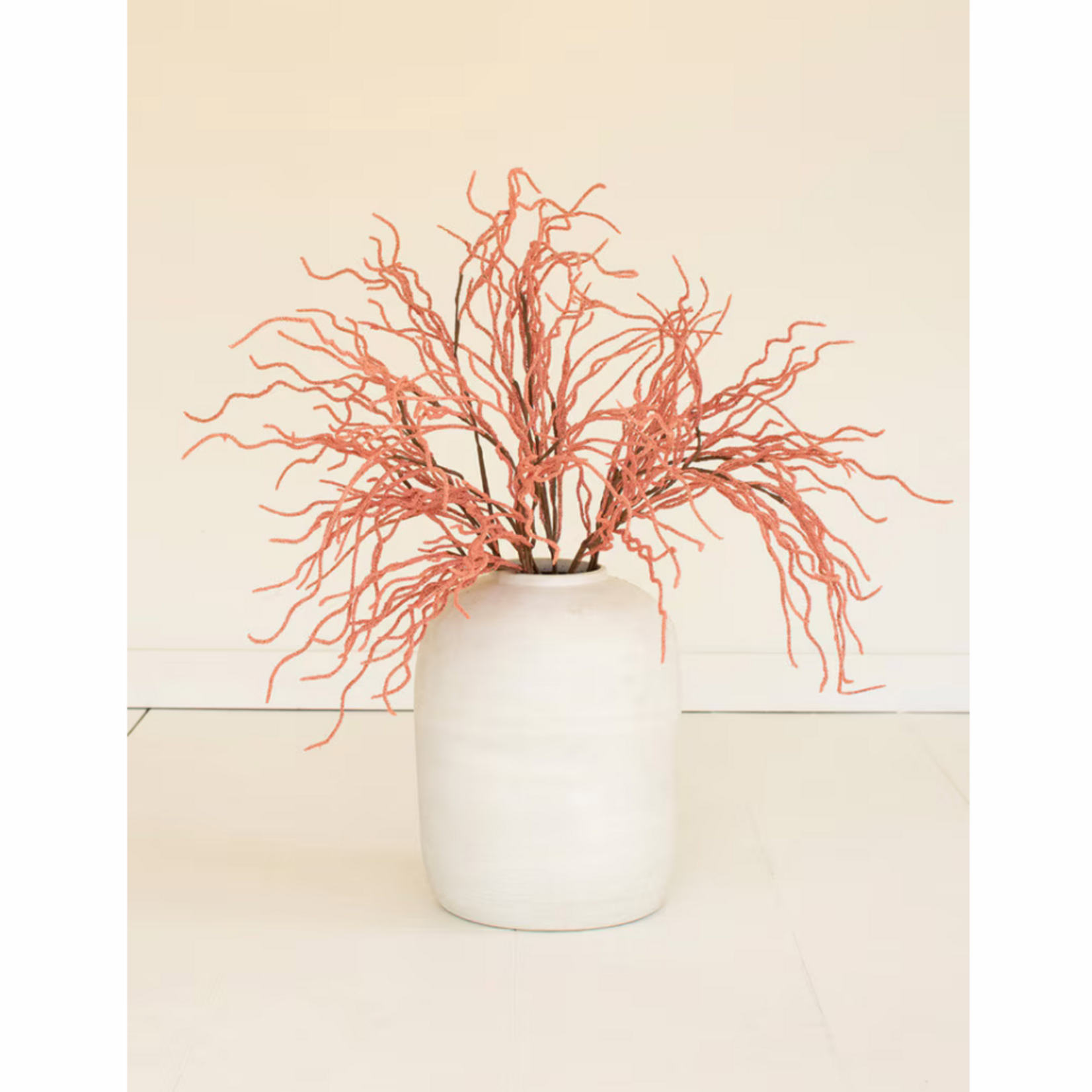 Outside The Box 36" Soft Neutral White Plume Faux Floral Stem