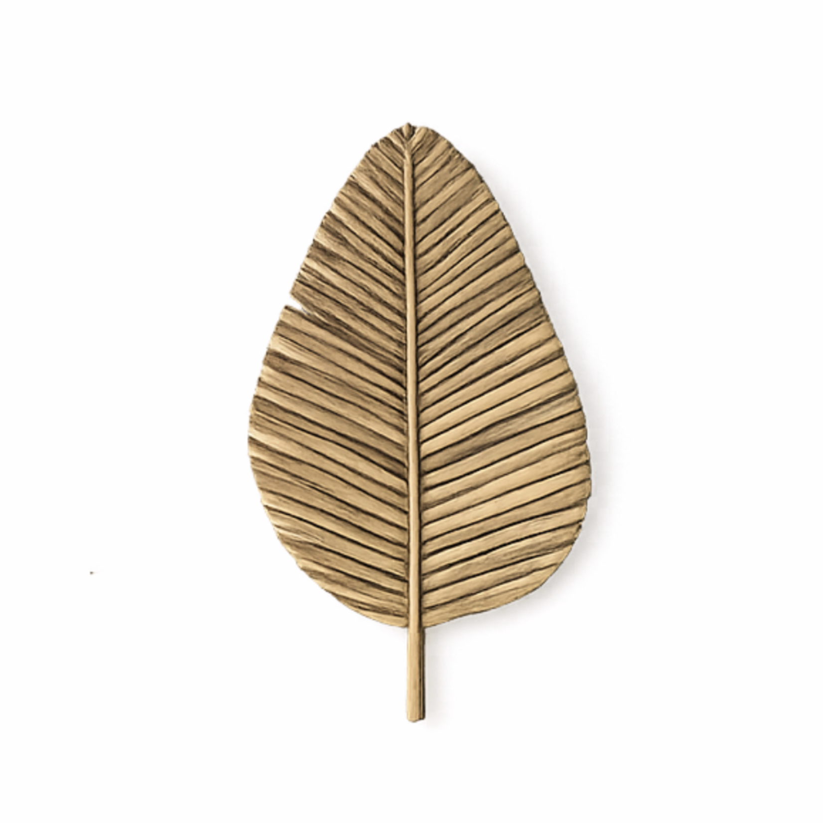 Outside The Box 40", 31" & 24" Set Of 3 Natural Teak Wood Hand Crafted Leaves Wall Art