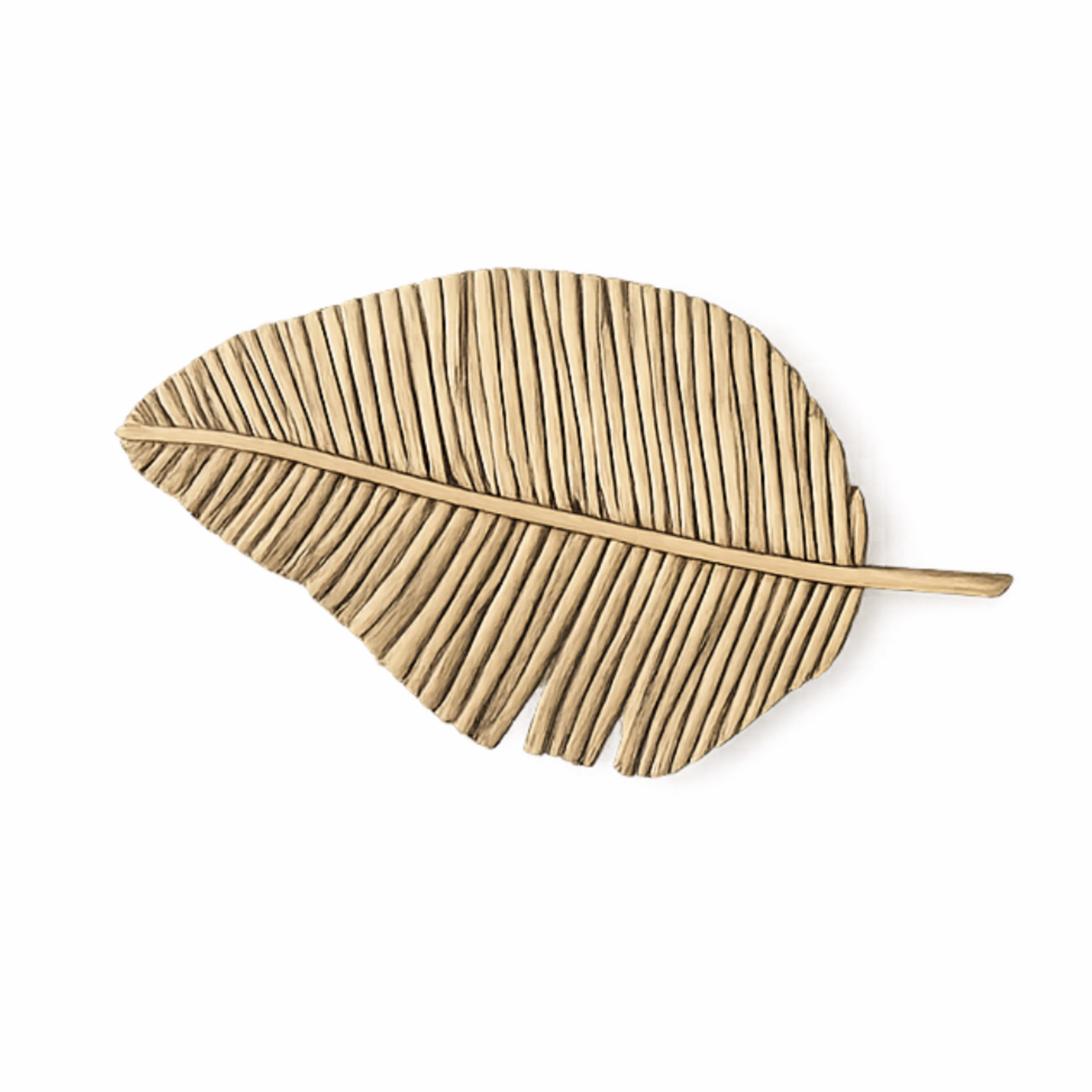 Outside The Box 40", 31" & 24" Set Of 3 Natural Teak Wood Hand Crafted Leaves Wall Art