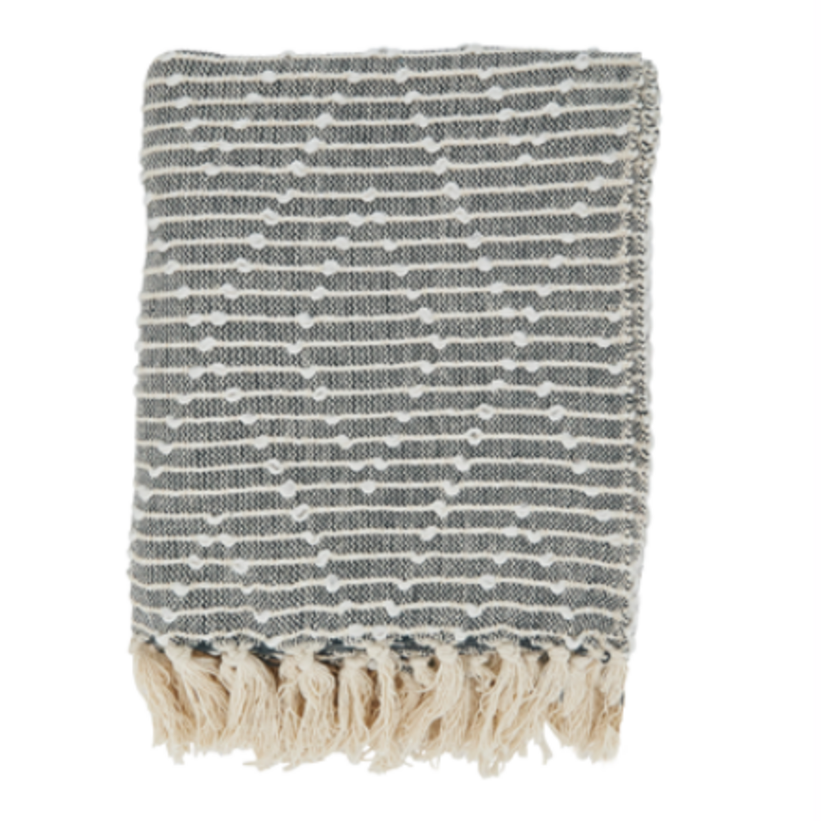 Outside The Box 50x60 Black & White Diamond Woven Throw Blanket - TH015