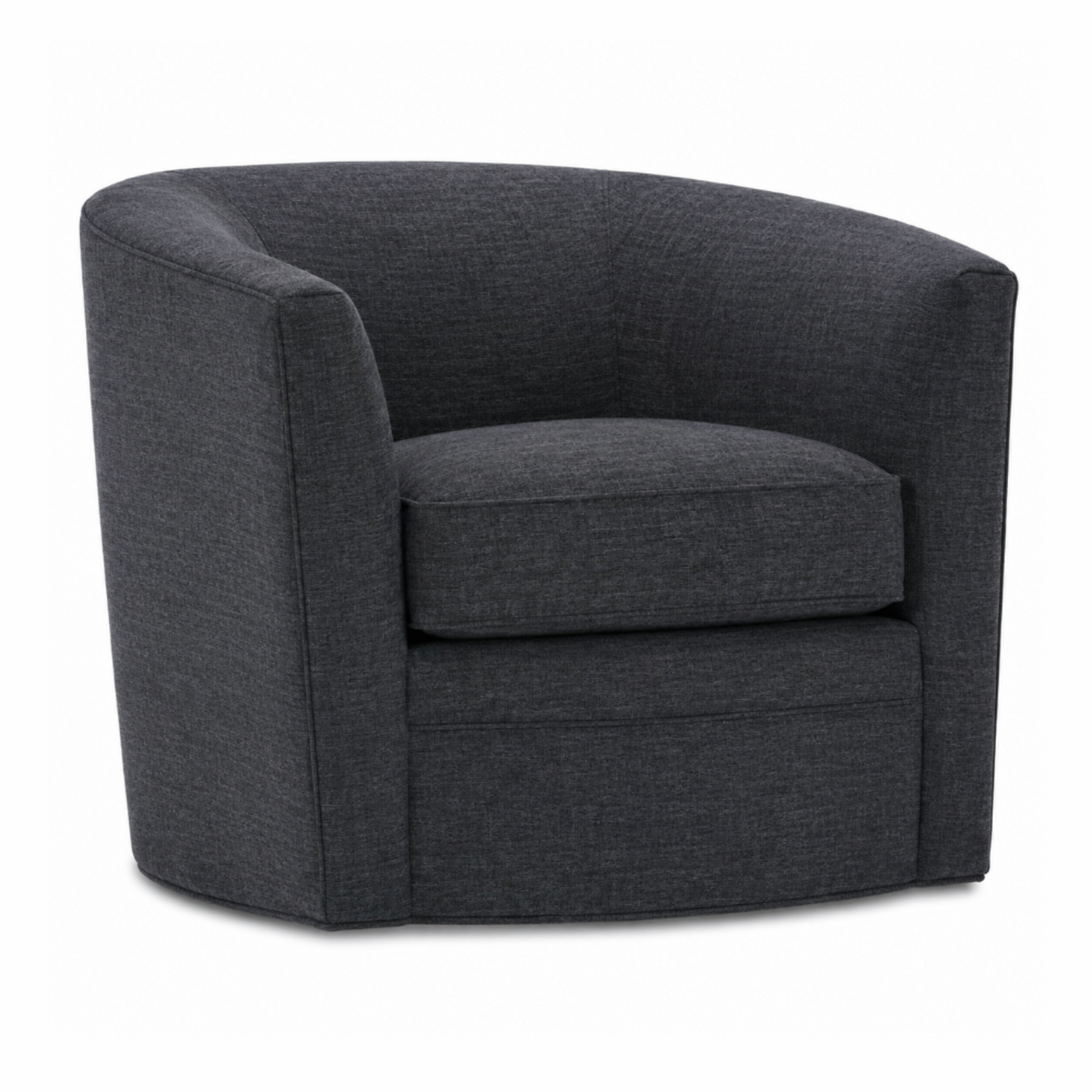 Outside The Box Baldwin Federal Blue Poly Performance Fabric Upholstered Cloud Swivel Chair 18499-52 (S)