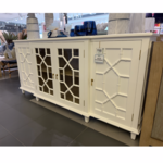 Outside The Box 84x17x39 Grosvenor Solid Mahogany Credenza In Architectural White - HRW / SNB