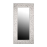 Outside The Box 79x40 Fulton White Wash Reclaimed Teak & Acacia Wood Leaning Mirror