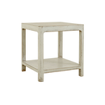 Outside The Box 22x22x24 Peking Ming Antique White Reclaimed Wood Square Side Table