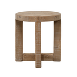 Outside The Box 20x22 Capri Reclaimed Wood Weathered Natural Round Side Table