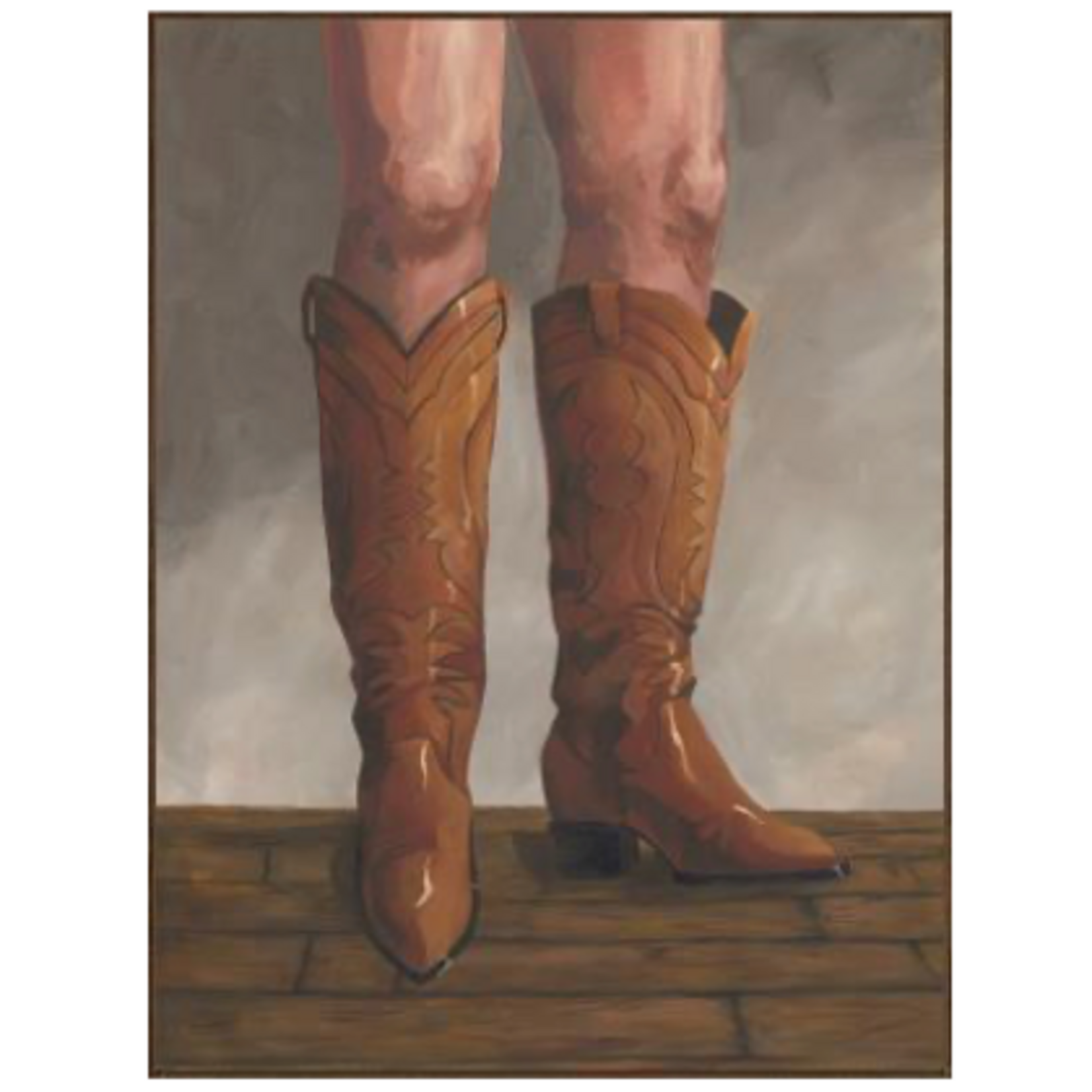 Outside The Box 40x30 "Spurs" With Walnut Float Haven Frame Artwork