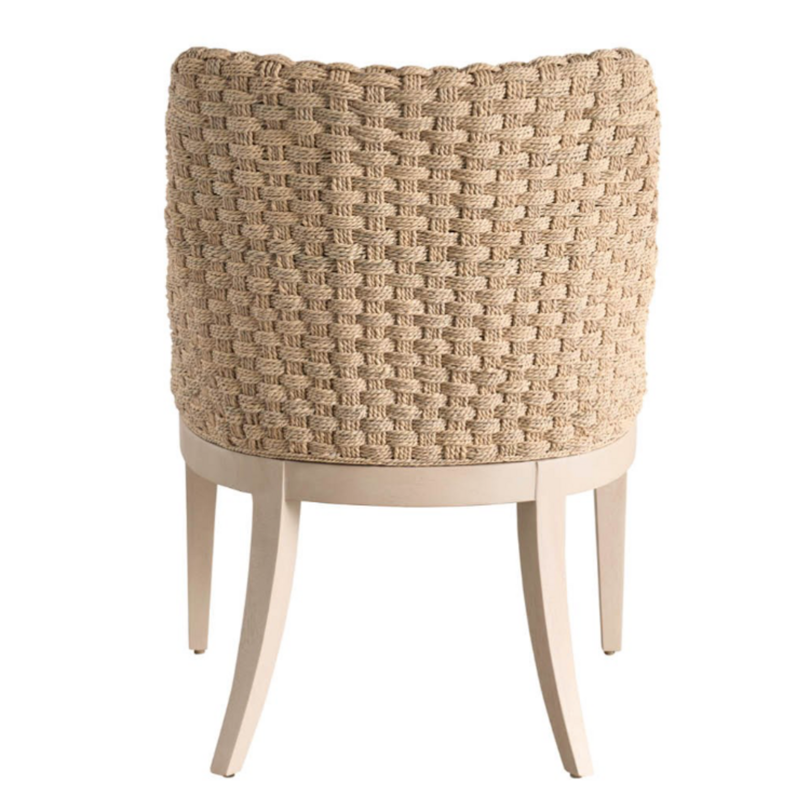Outside The Box Birchaven Willow Abaca Woven Nomad Snow Performance Dining Chair