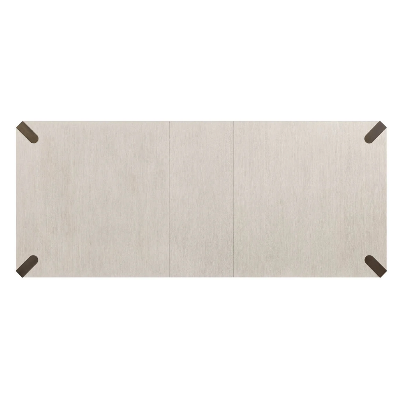 Outside The Box 86" Extends To 122" Mist Oak & Smoked Gold Metal Legs Dining Table