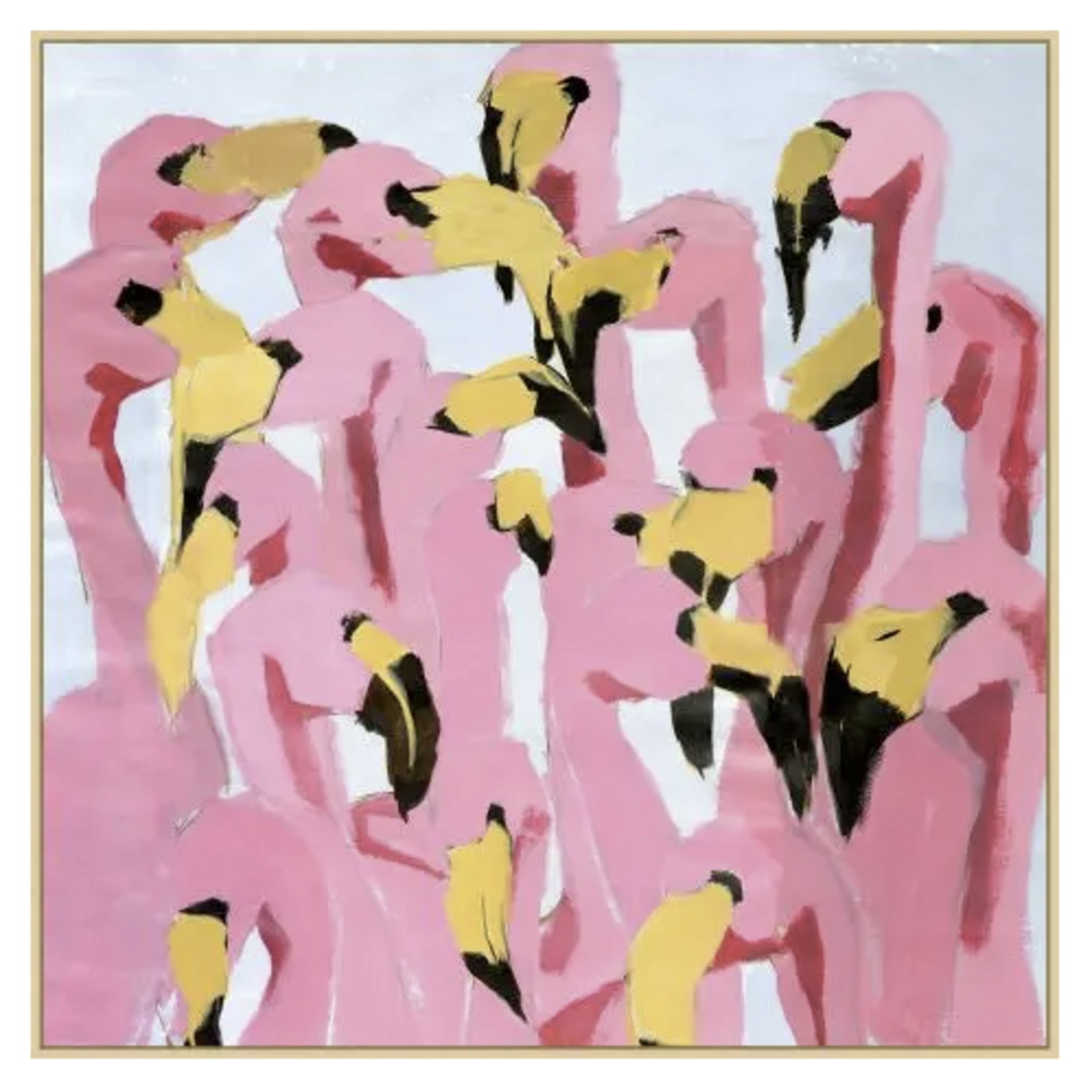 Outside The Box 41x41 Flock Stars 2 Framed Canvas Art