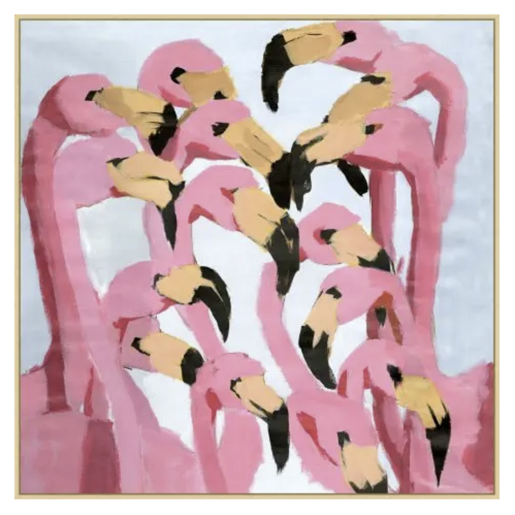 Outside The Box 41x41 Flock Stars 1 Framed Canvas Art