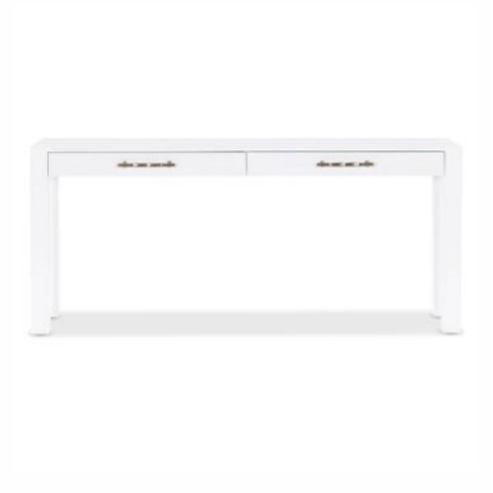 Outside The Box 72x16x32 Sailmaker White Linen Wrapped Wood 2 Drawer Console Table