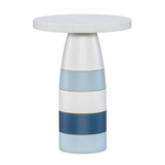 Outside The Box 18x24 Blue & White Oh Buoy Spot Side Table
