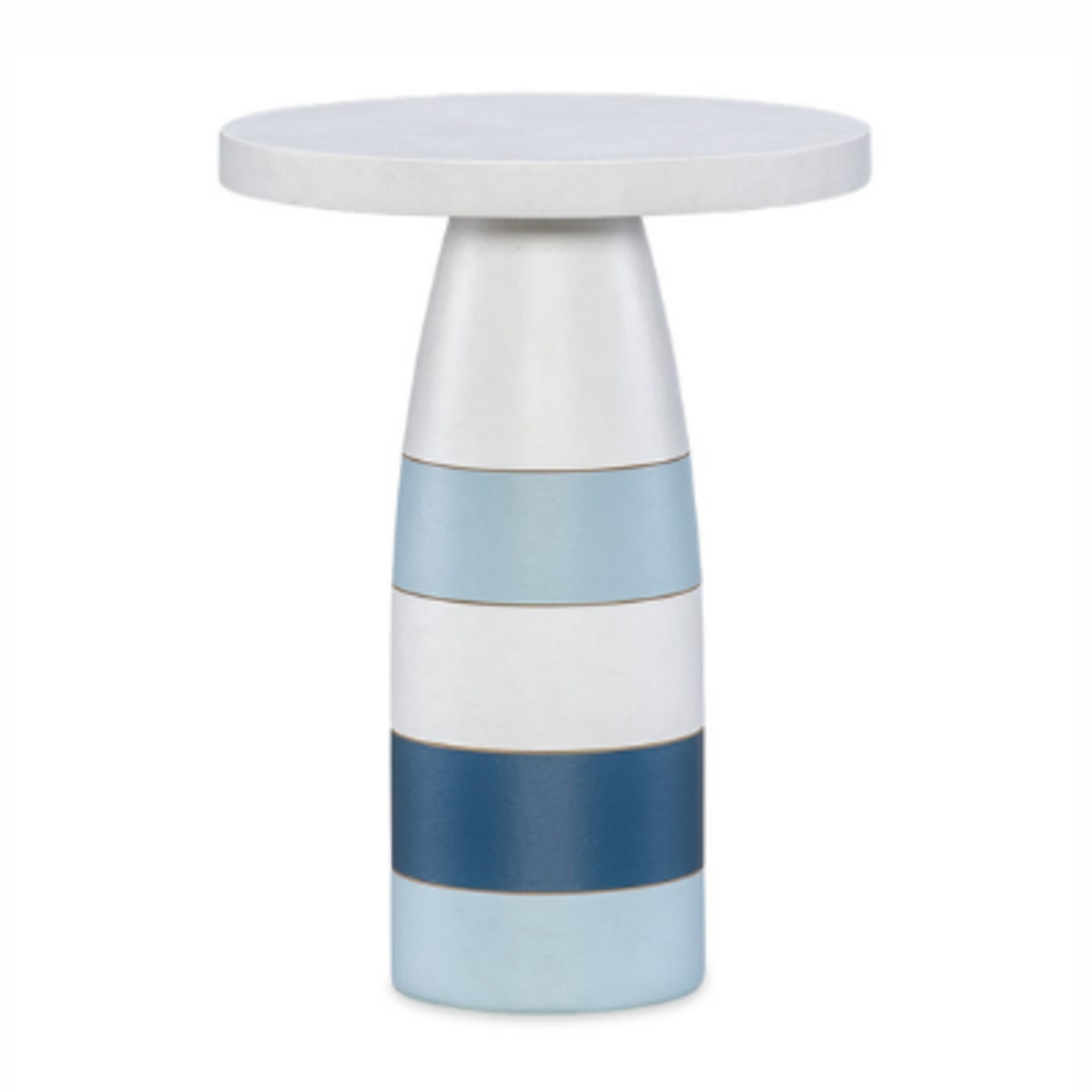 Outside The Box 18x24 Blue & White Oh Buoy Spot Side Table